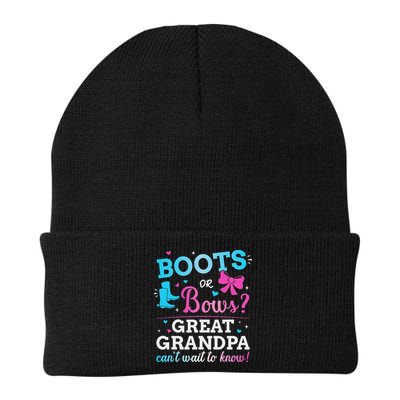Gender Reveal Boots Or Bows Great Grandpa Baby Party Beanie