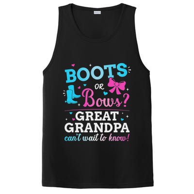 Gender Reveal Boots Or Bows Great Grandpa Baby Party PosiCharge Competitor Tank