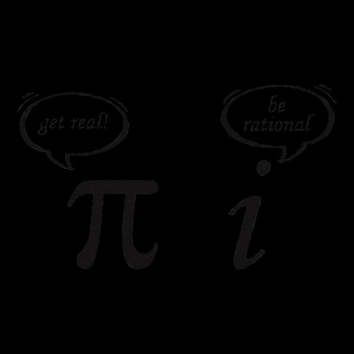 Get Real Be Rational Funny Pi Day Math Teacher Geek .Png Full-Length Apron With Pockets