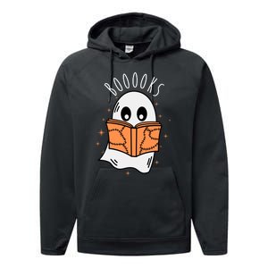 Ghost Reading Books Halloween Performance Fleece Hoodie