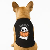 Ghost Reading Books Halloween Doggie Tank