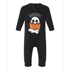 Ghost Reading Books Halloween Infant Fleece One Piece