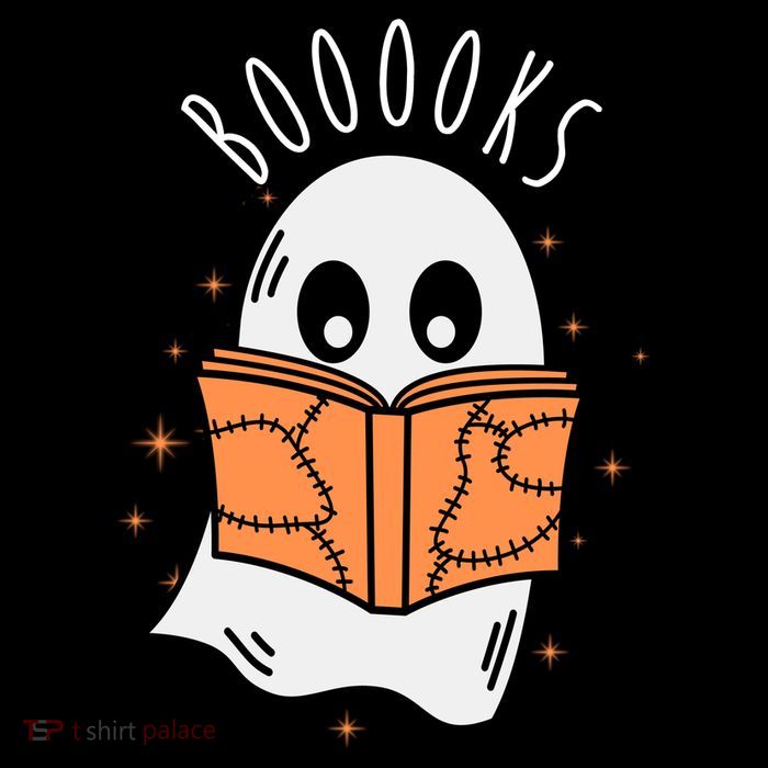 Ghost Reading Books Halloween Flexfit Unipanel Trucker Cap