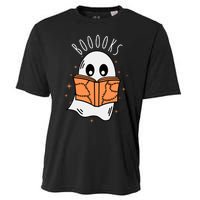 Ghost Reading Books Halloween Cooling Performance Crew T-Shirt