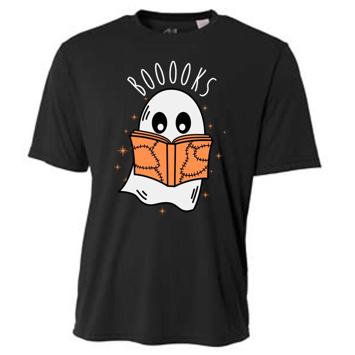 Ghost Reading Books Halloween Cooling Performance Crew T-Shirt