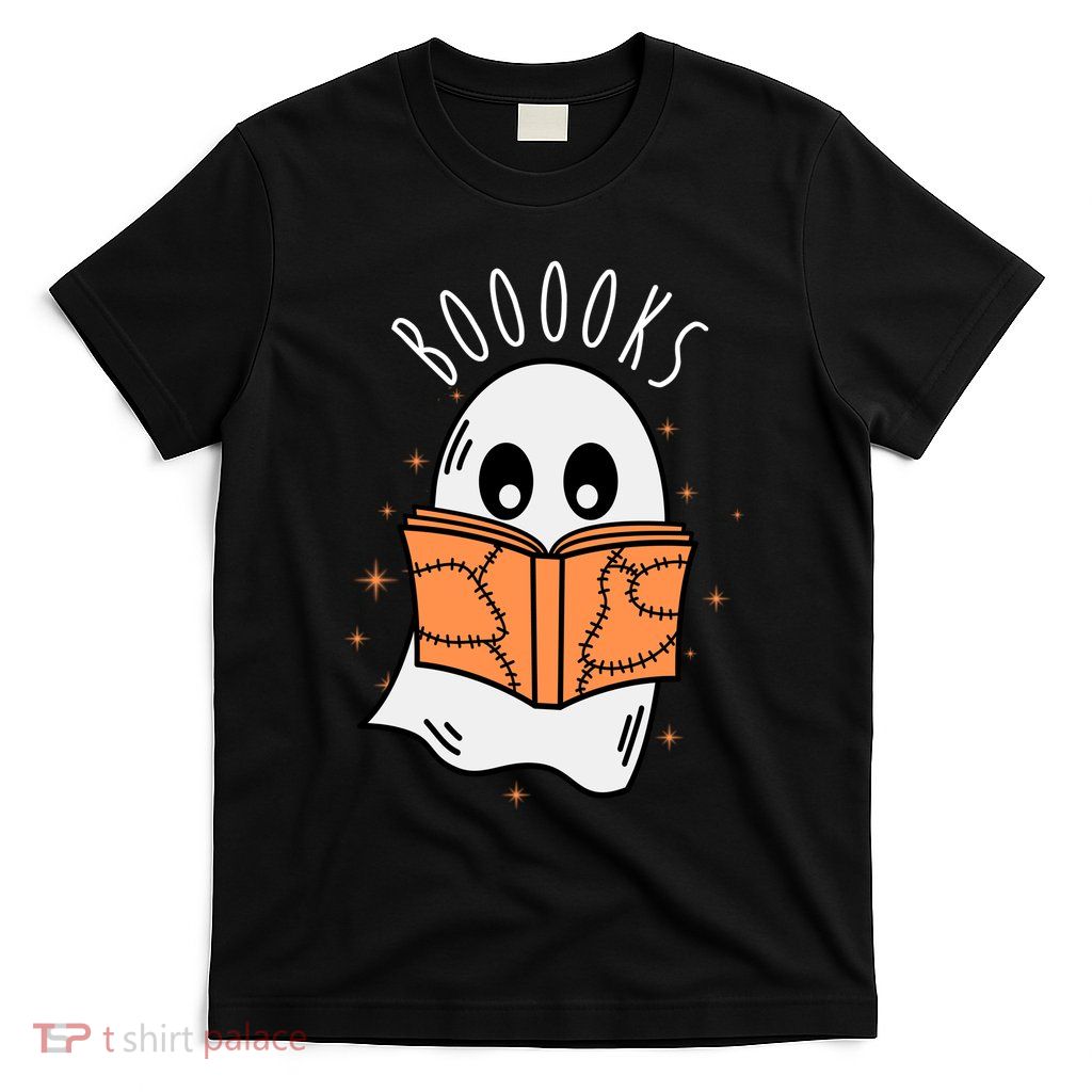 Ghost Reading Books Halloween T-Shirt
