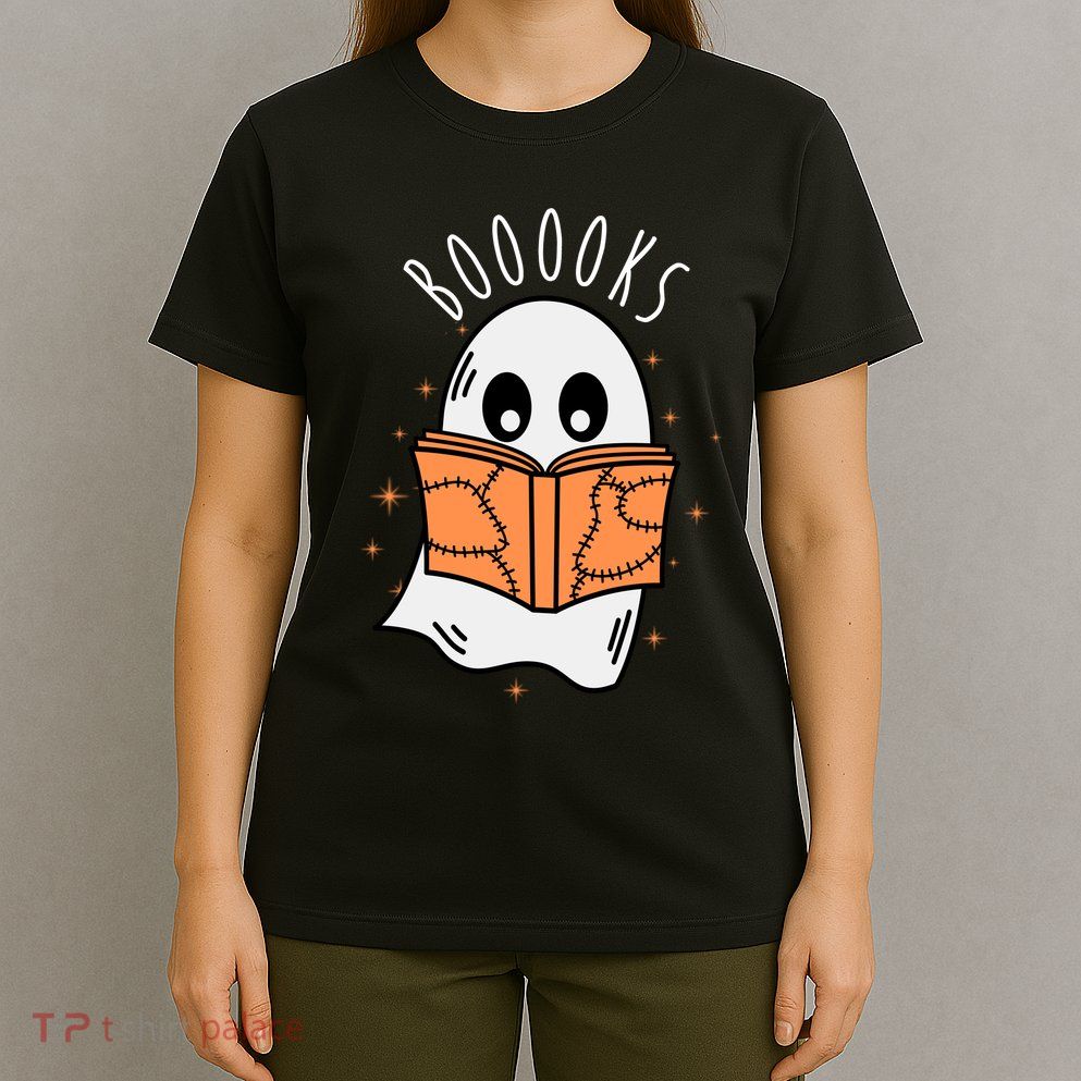 Ghost Reading Books Halloween T-Shirt