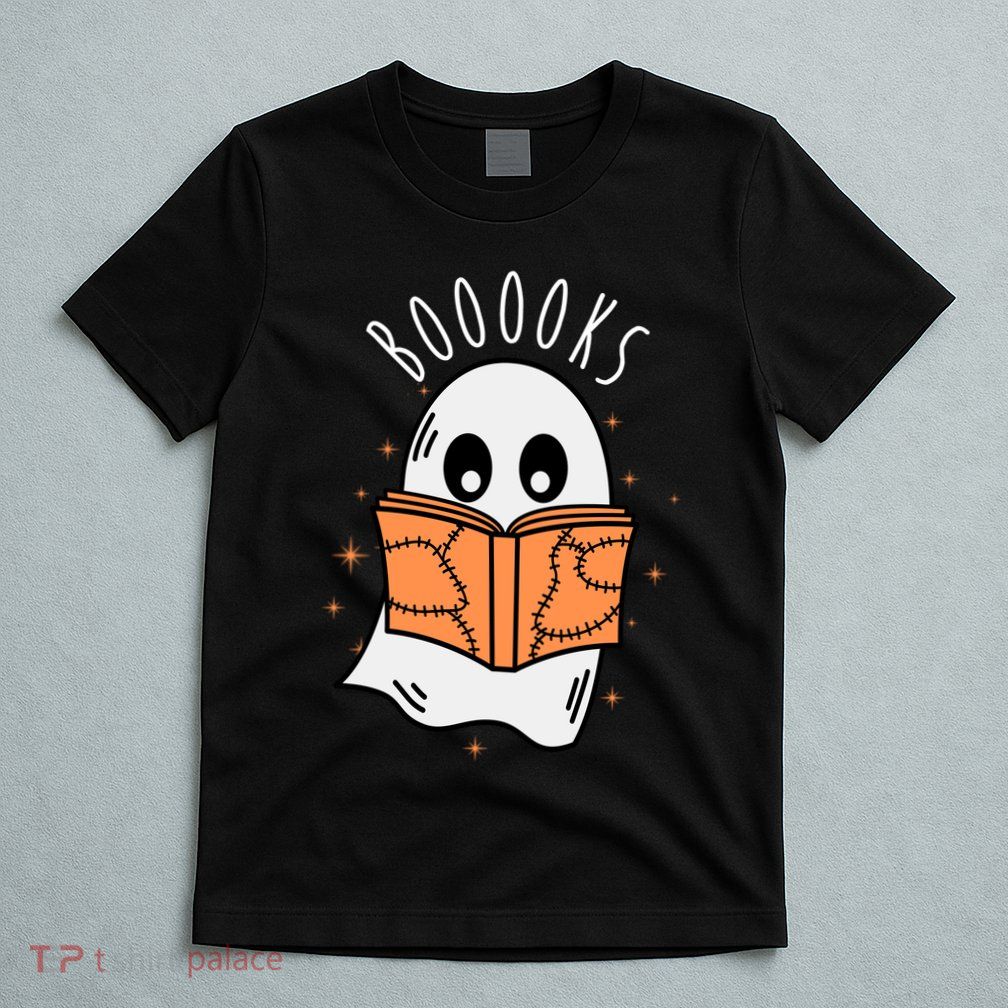 Ghost Reading Books Halloween T-Shirt