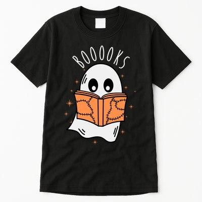 Ghost Reading Books Halloween Tall T-Shirt