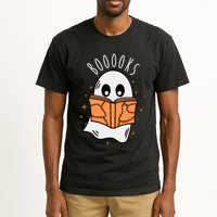 Ghost Reading Books Halloween Tall T-Shirt