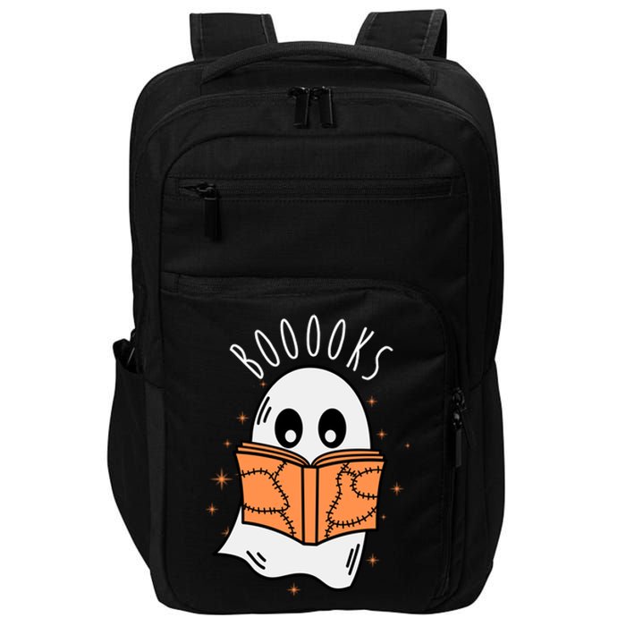 Ghost Reading Books Halloween Impact Tech Backpack