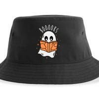 Ghost Reading Books Halloween Sustainable Bucket Hat