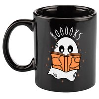 Ghost Reading Books Halloween 11oz C Handle Ceramic Mug