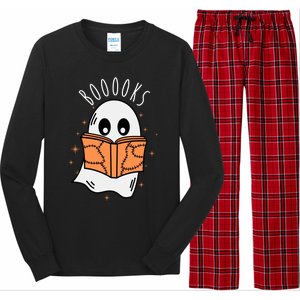 Ghost Reading Books Halloween Long Sleeve Pajama Set