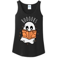 Ghost Reading Books Halloween Ladies Essential Tank