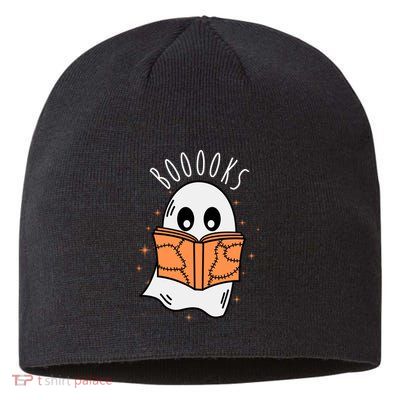 Ghost Reading Books Halloween Sustainable Beanie