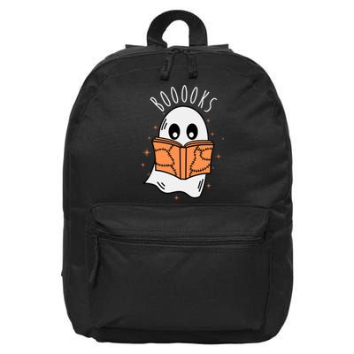 Ghost Reading Books Halloween 16 in Basic Backpack