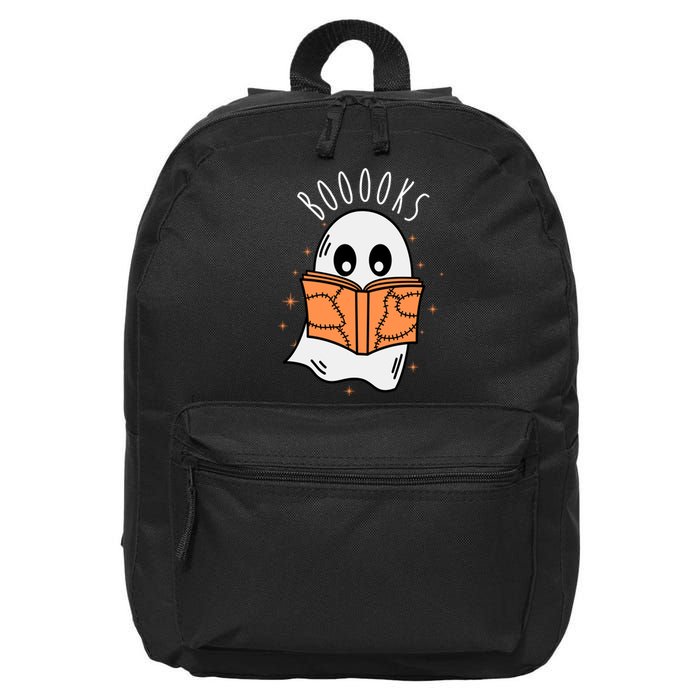 Ghost Reading Books Halloween 16 in Basic Backpack