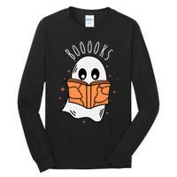 Ghost Reading Books Halloween Tall Long Sleeve T-Shirt