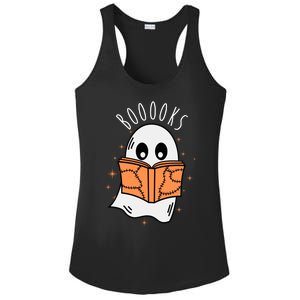 Ghost Reading Books Halloween Ladies PosiCharge Competitor Racerback Tank