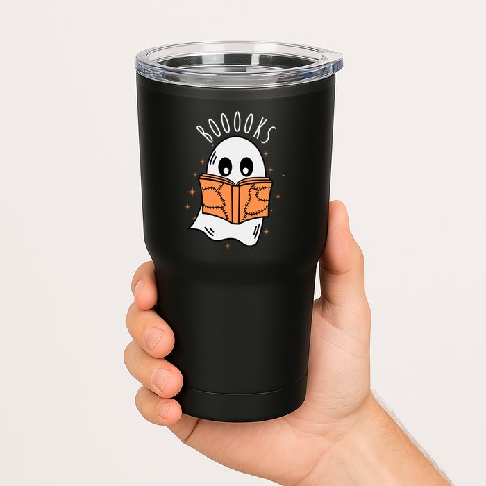 Ghost Reading Books Halloween Tumbler