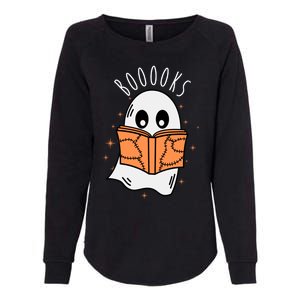 Ghost Reading Books Halloween Womens California Wash Sweatshirt