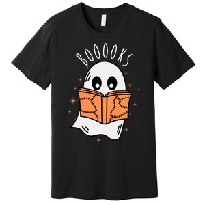 Ghost Reading Books Halloween Premium T-Shirt