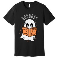 Ghost Reading Books Halloween Premium T-Shirt