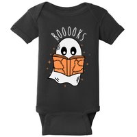 Ghost Reading Books Halloween Baby Bodysuit