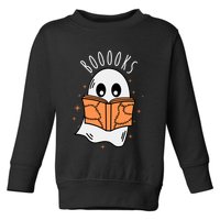 Ghost Reading Books Halloween Toddler Sweatshirt