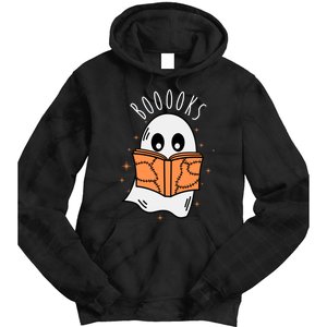 Ghost Reading Books Halloween Tie Dye Hoodie