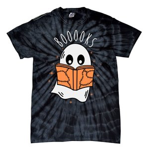 Ghost Reading Books Halloween Tie-Dye T-Shirt