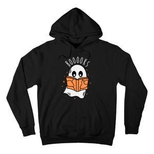 Ghost Reading Books Halloween Tall Hoodie