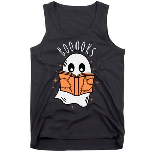 Ghost Reading Books Halloween Tank Top