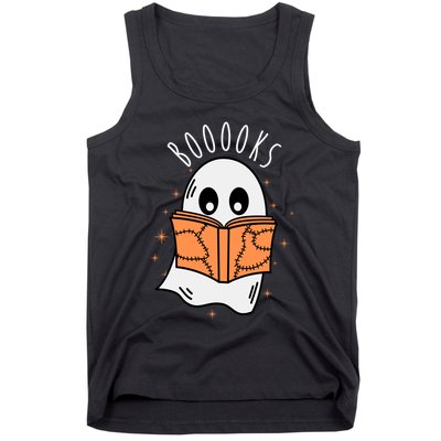 Ghost Reading Books Halloween Tank Top