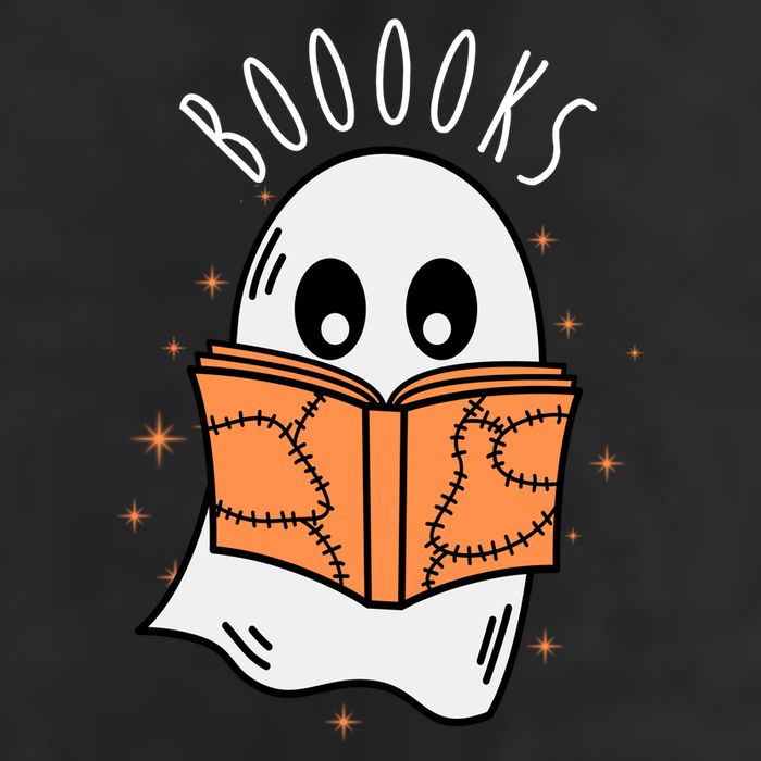 Ghost Reading Books Halloween Golf Towel