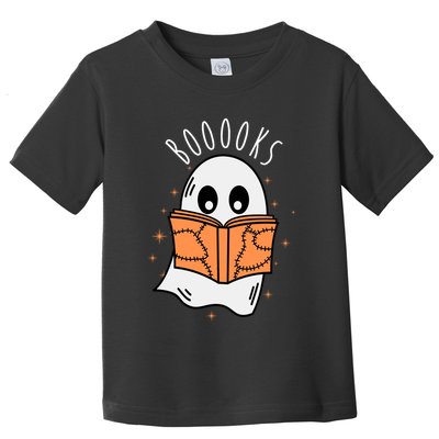 Ghost Reading Books Halloween Toddler T-Shirt
