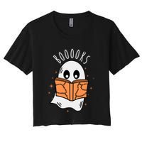 Ghost Reading Books Halloween Crop Top