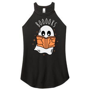 Ghost Reading Books Halloween Women's Perfect Tri Rocker Tank