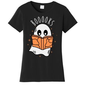 Ghost Reading Books Halloween Women's T-Shirt