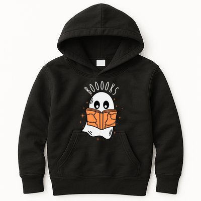 Ghost Reading Books Halloween Kids Hoodie