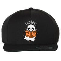 Ghost Reading Books Halloween Wool Snapback Cap