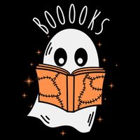 Ghost Reading Books Halloween Full Zip Hoodie