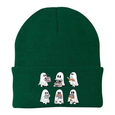 Ghost Reading Books Bookish Halloween Knit Cap Winter Beanie