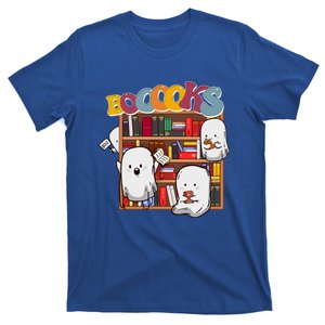 Ghosts Reading Books Teacher Halloween Librarian Boooks Meaningful Gift T-Shirt