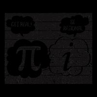 Get Real Be Rational Funny Pi Day Math Teacher Geek .Png 7-Panel Snapback Hat