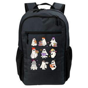 Ghost Reading Book Cute Teacher Halloween Ghost Book Lover Gift Daily Commute Backpack