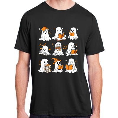 Ghosts Reading Books Lovers Club Booooks Halloween Reading Adult ChromaSoft Performance T-Shirt