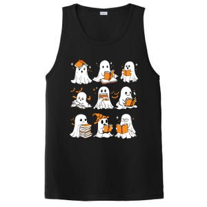 Ghosts Reading Books Lovers Club Booooks Halloween Reading PosiCharge Competitor Tank