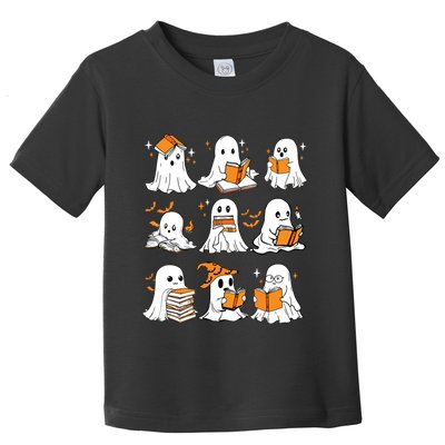 Ghosts Reading Books Lovers Club Booooks Halloween Reading Toddler T-Shirt